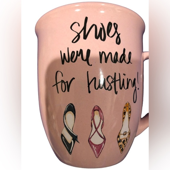 pink ceramic ‘when in doubt, wing it’  printed‎ coffee mug new - Picture 11 of 11